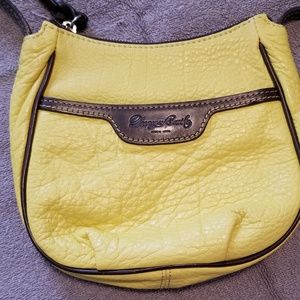 Yellow Leather Dooney and Bourke Crossbody Bag